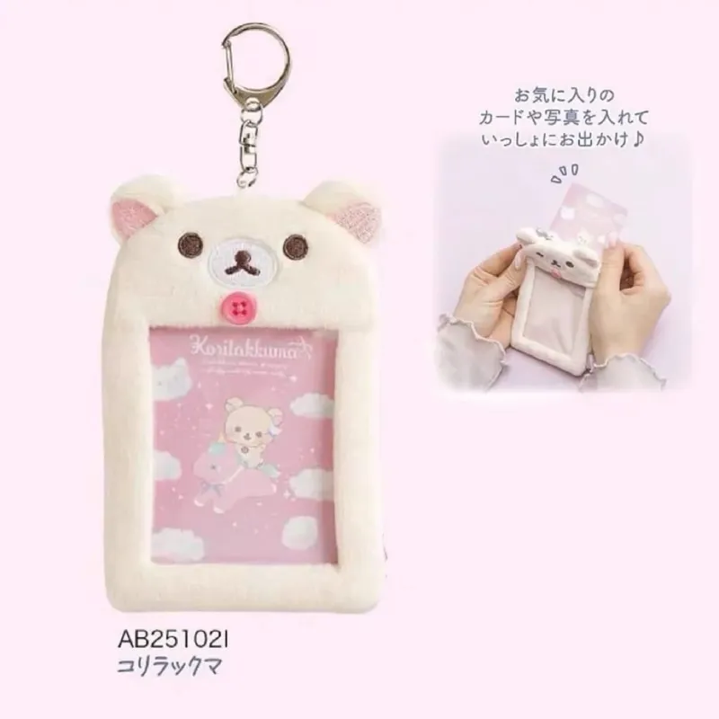 Plyšáci Rilakkuma Držák průkazu Klíčenky Nové Anime Medvěd Relax Obal na cestovní pas Klíčenka Školní autobus Bankovní karty Tašky Přívěsky Dárek