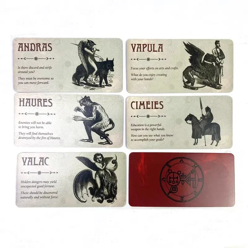 Demon of the Day Oracle Cards 40 PCS Goetic Demons Vintage Divination Fortune Telling Dark Gothic Tarot Deck Gift — image 5