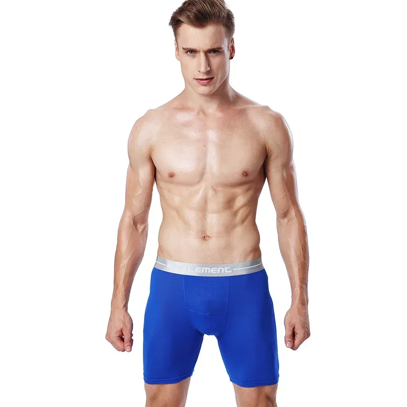 Tamanho grande XL-7XL boxers masculinos shorts modal roupa interior homem respirável bolsa calcinha meio longo perna cueca masculino cueca hombre