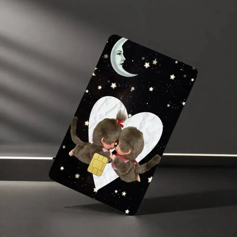 Cute M-MonchhichiS Sticker Film Tape Skin for Credit Card Debit Card Waterproof Stickers — image 4