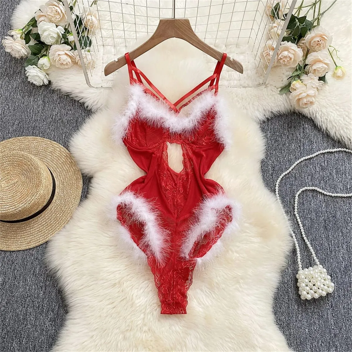 Christmas See-Through Comfortable Lingerie Set Women'S Sexy Christmas Erotic Lingerie Furry With Steel LenceríA Hot Caliente — image 2