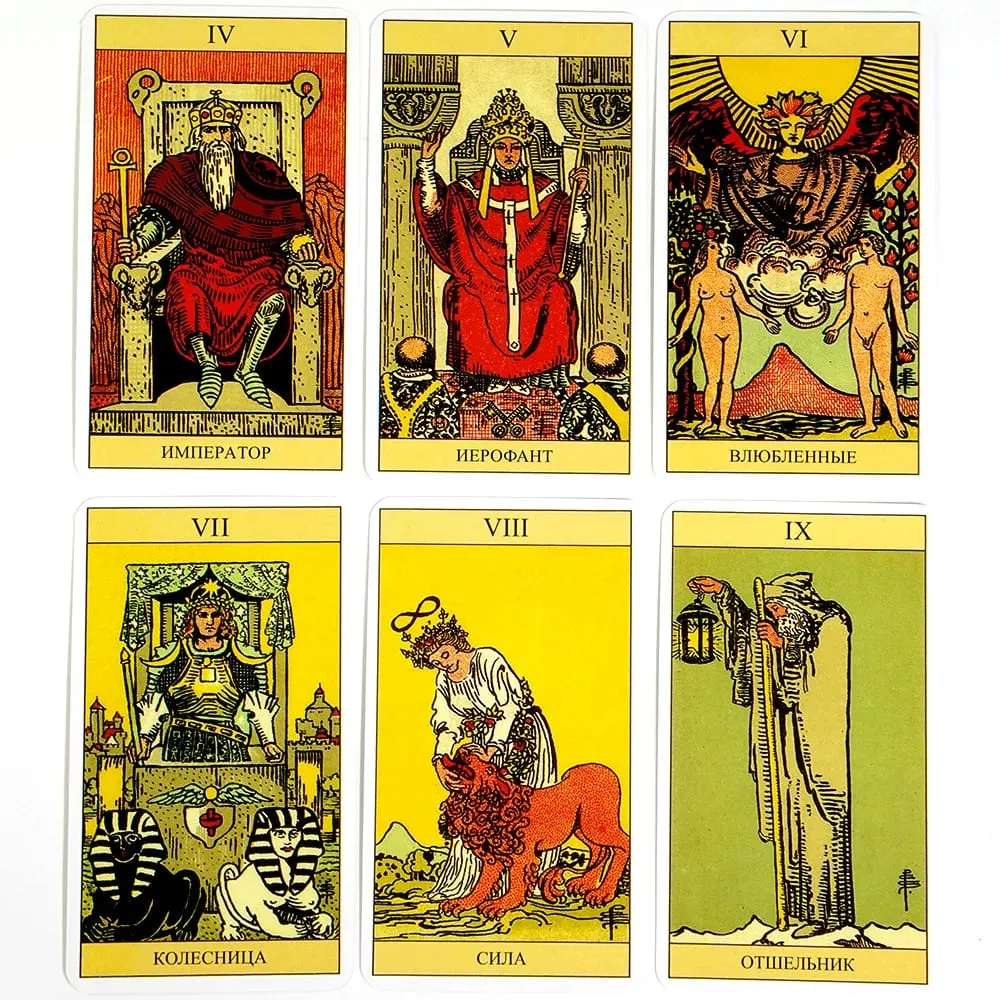 Cartes de Tarot Rider Waite, jeu de société, cartes de Divination, Oracle, Version russe, espagnole, anglaise, pour débutants, jeu de fête, jouet — image 3