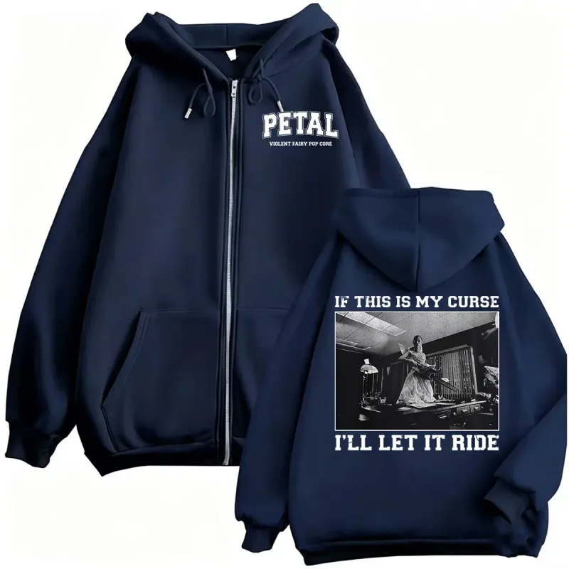 Ariana Grande Petal Core If This Is My Curse Zipper Hoodies Men Women Fashion Classic Jacket Sweatshirt Long Sleeve Zip Up Coats — image 4