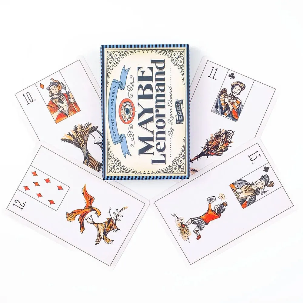 Maybe Lenormand 52 Cards Deck 9.7*6.3CM English Visions For Beginners Divination Edition Deck Board Playing Games — image 4