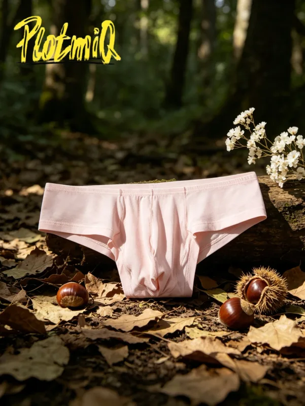 2PCS Low Rise Comfort Men Cotton Briefs Pink Soft Fabric Wide Waistband 3D Support Pouch Moisture Friendly Mens Underwear — image 5