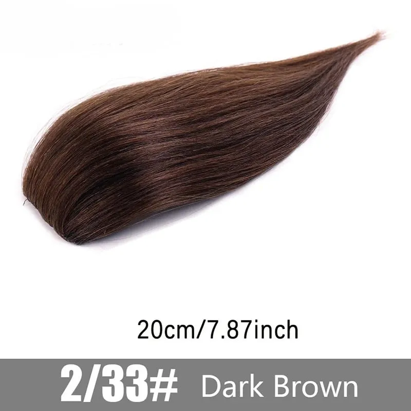 Wig synthetic pad hair piece 20cm 30cm two card one-piece pad hair root increase quantity hair extensions — image 8