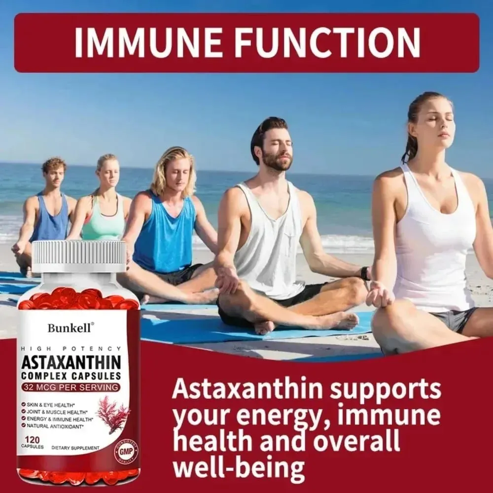 Antarctische krillolie 120 mg astaxanthine 32 mcg capsules (EPA DHA) ondersteunen gewrichts- en huidimmuniteit Cardiovasculaire gezondheid