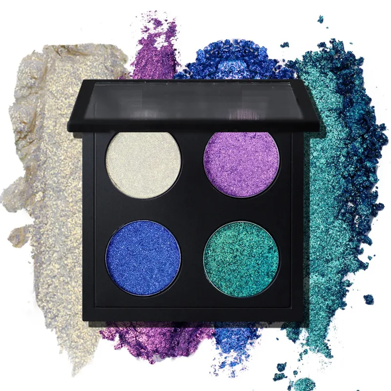 4 Colors Vegan Chameleon Eyeshadow Palette Private Label Makeup Wholesale Custom Logo Color Shift Eye Shadow — image 10