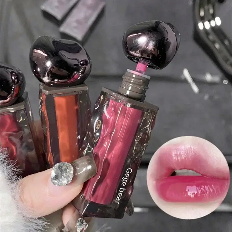 Διαφανές Water Glossy Πορτοκαλί Lip Gloss Red Mirror Jelly Liquid Liquid Liquid Liquid Lipsticks μακράς διαρκείας Καλλυντικά για λεκέδες για τα χείλη — image 2