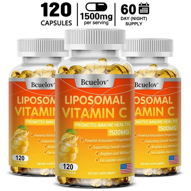 Liposomal Vitamin C Capsules - Powerful Antioxidant Supports Skin Health Antioxidant Anti-aging and Improves Immunity