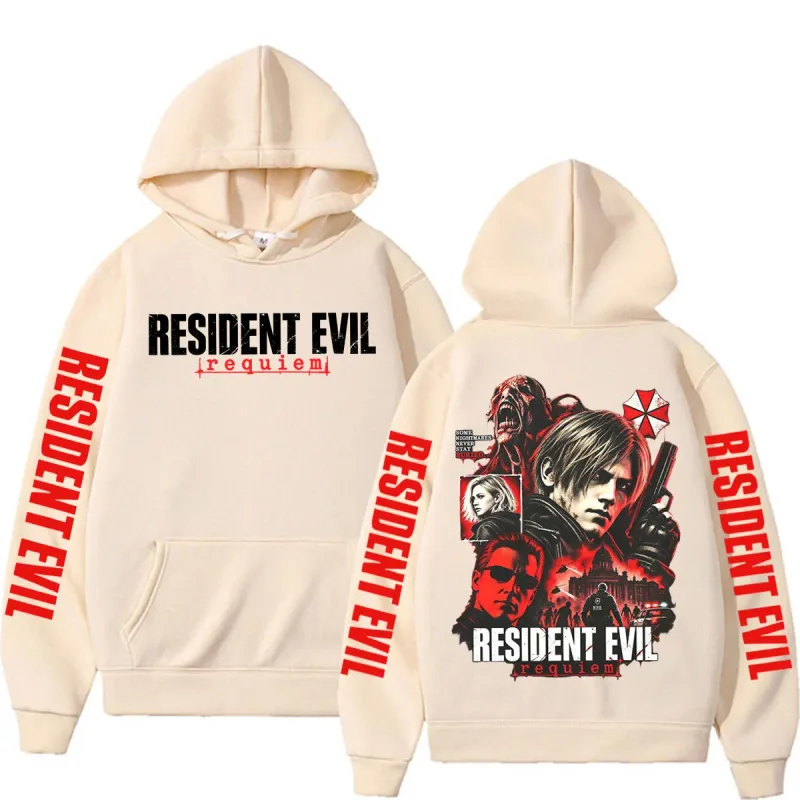Leon Kennedy Resident Evil Requiem Merch Sweatshirts Men Women Casual High Quality Fleece Hoodie Harajuku Classic Gothic Hoodies — image 6