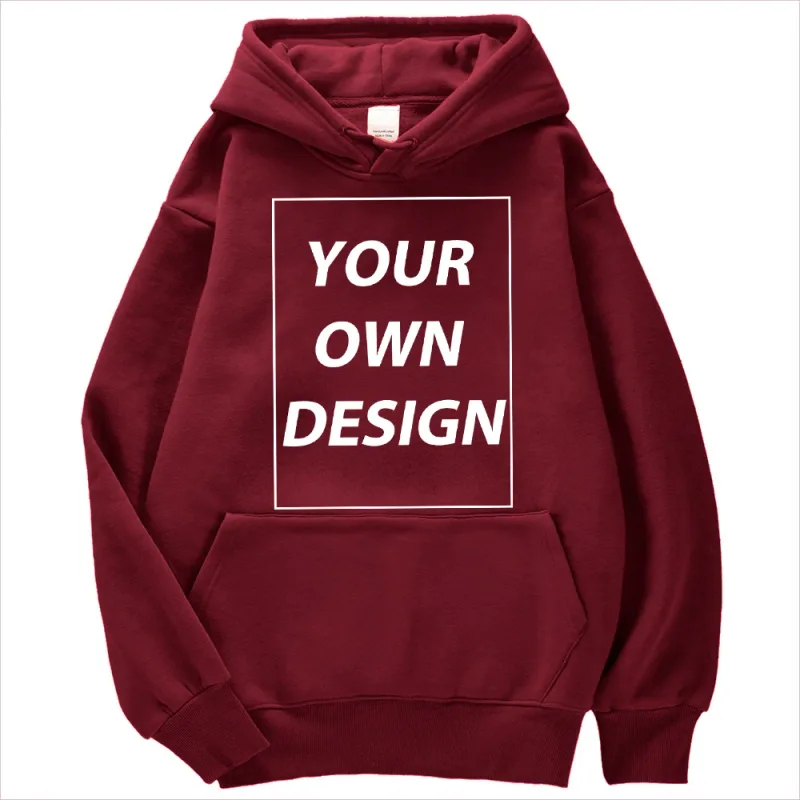Cetakan DIY Tersuai Lelaki Wanita Hoodies Musim Gugur Musim Sejuk Kasual Pullover Klasik Pakaian Jalanan Selesa Mudah Pakaian Sukan Lembut Hangat