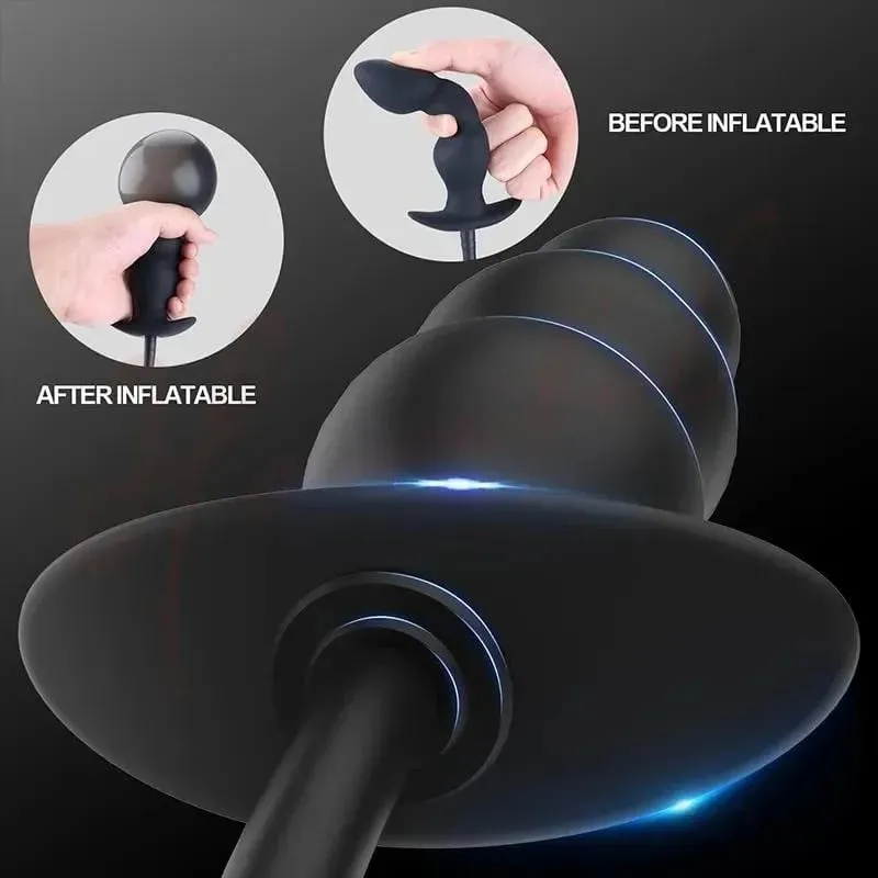 Expansor anal expandir inflável anal plug oversized enema treinamento butt plug dilatador bunda brinquedo sexual de próstata para homens — image 2