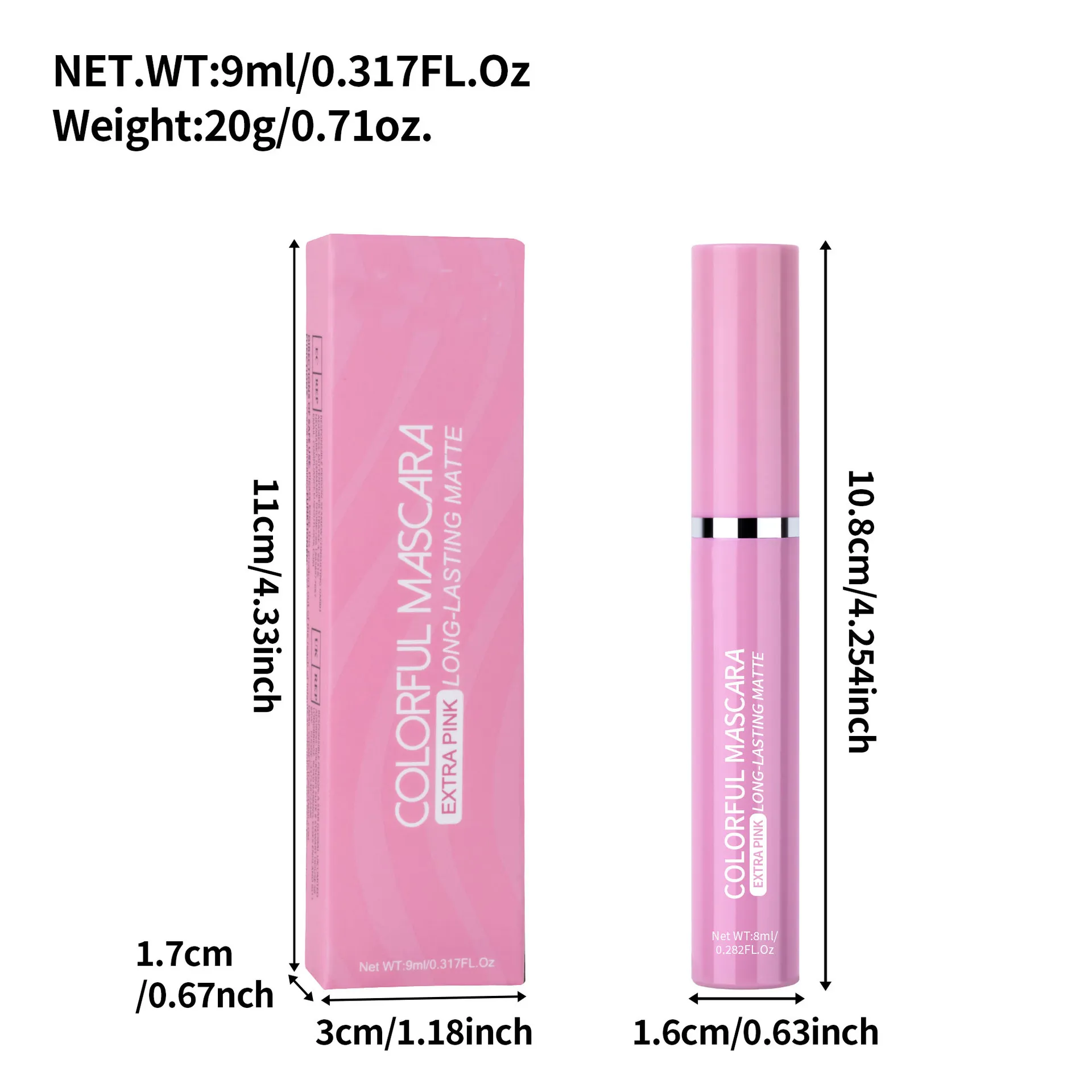 สีมาสคาร่าขนตาสีฟ้าสีชมพูสีเขียวที่มีสีสันมาสคาร่ากันน้ำ Charming Long Lasting Curling มาสคาร่า Eye แต่งหน้าคริสต์มาส — image 7