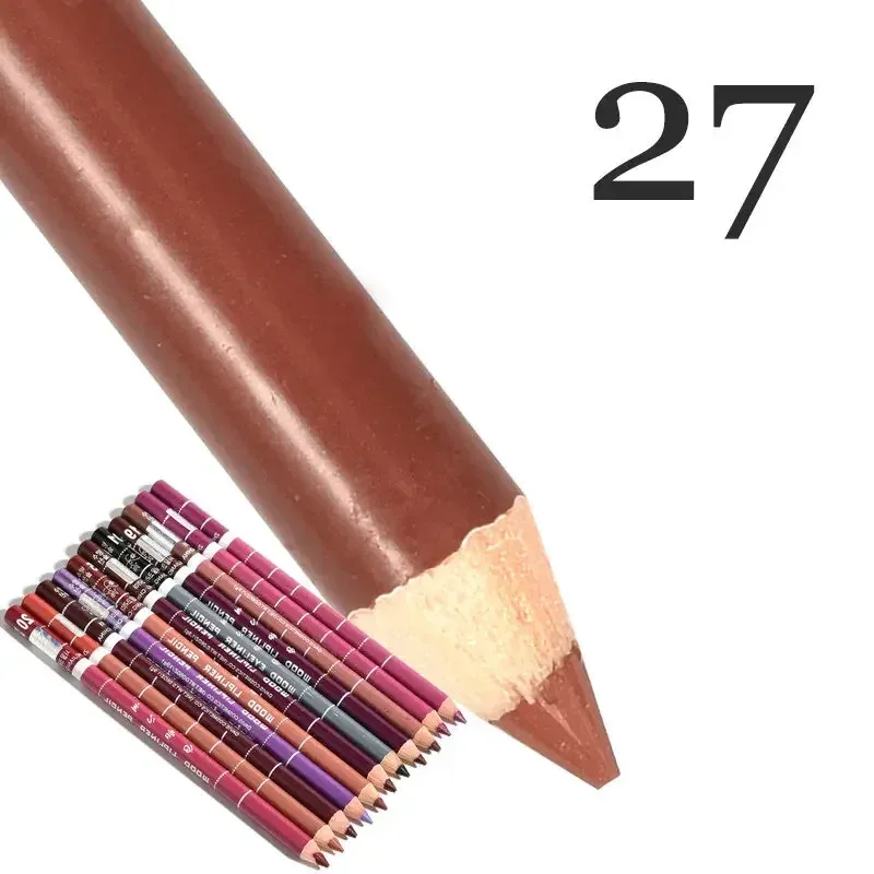 28Color Antifouling Lip Liner Professional Lipstick Pen Precise Waterproof Lip Outline Pencil Lip Makeup Lasting Eyeliner Creamy — image 24