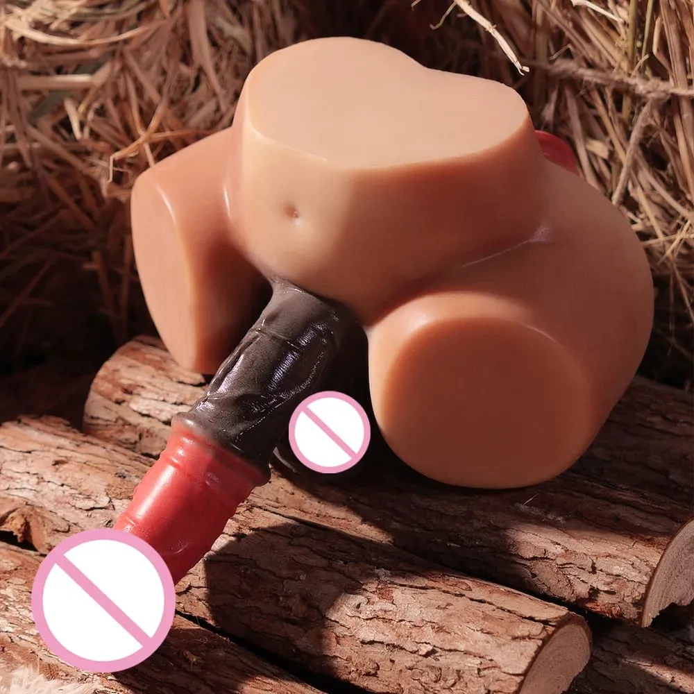 CLM Imitation of Real and Fake Dildo New Product Cow Buttocks Strap Penis Vagina Anus Dual Channel Couple Sex Masturbator — image 2