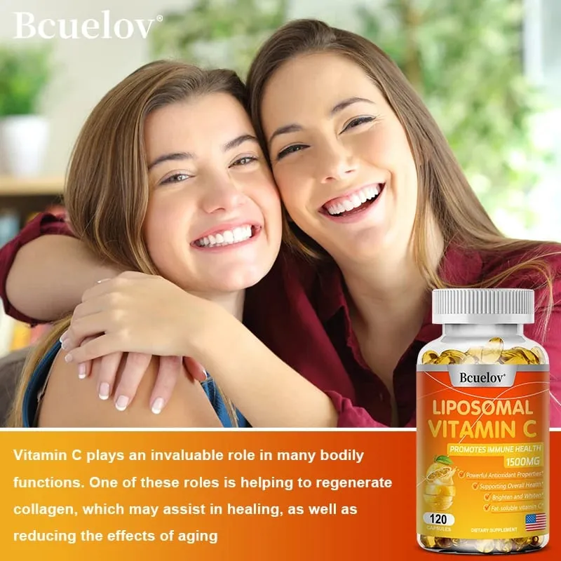 Liposomal Vitamin C - Promotes Collagen Production Supports Skin Immune Health Powerful Antioxidant Energy Supplement — image 6