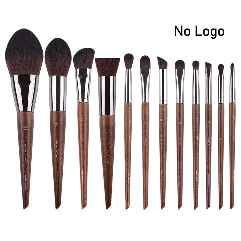 Přírodní dřevo štětce na líčení očí celá sada Pro Crease Eyeshadow Make up kit rozmazání zvýrazňovač obočí Štětec na řasy praktický — image 12