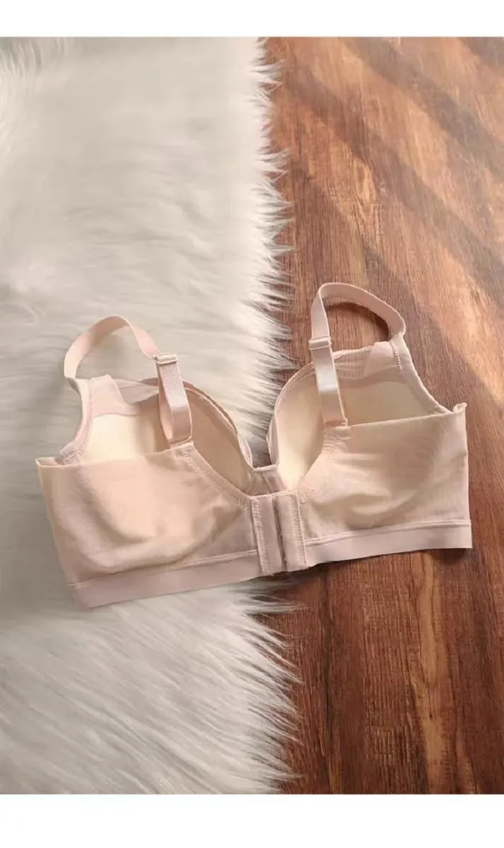 Soutien-gorge Push Up fin sans couture, grande taille, pour femmes, gros seins, aspect plus petit, Anti-affaissement, soutien-gorge à armatures doux