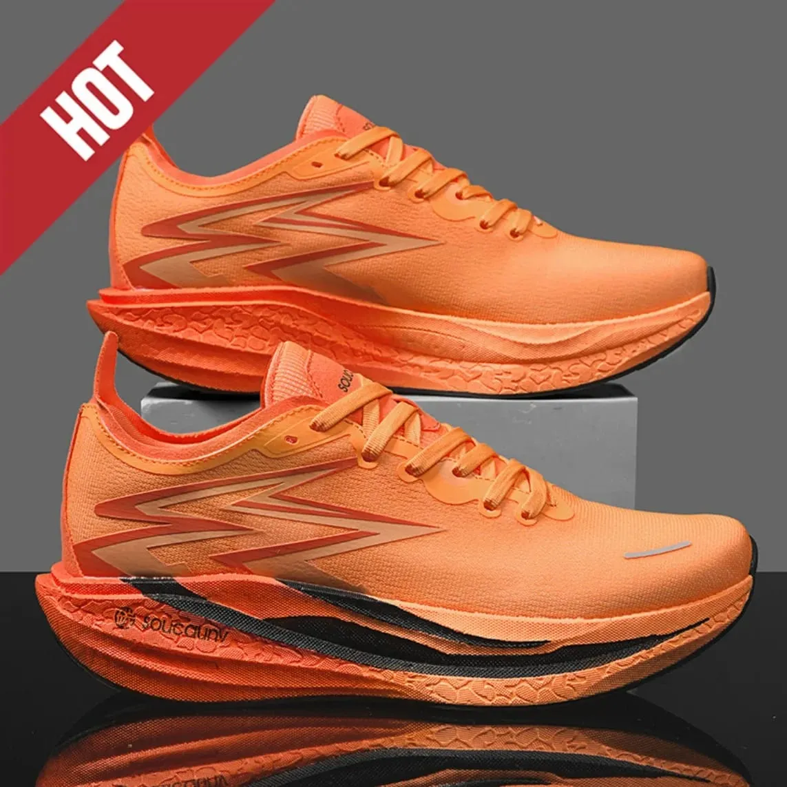Men Women Carbon Plate Marathon Running Shoes Breathable Lightweight Non-Slip Racing Training Sports Athletic Sneakers Casual — image 3
