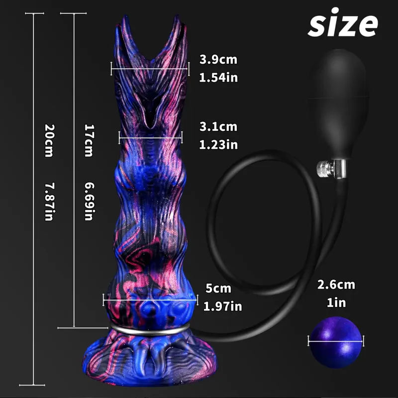 Inflatable Ovipositor Fantasy Laying Eggs Anal Plug Alien Dildo Penis Female Masturbator Vaginal Ball Sex Toys For Adult