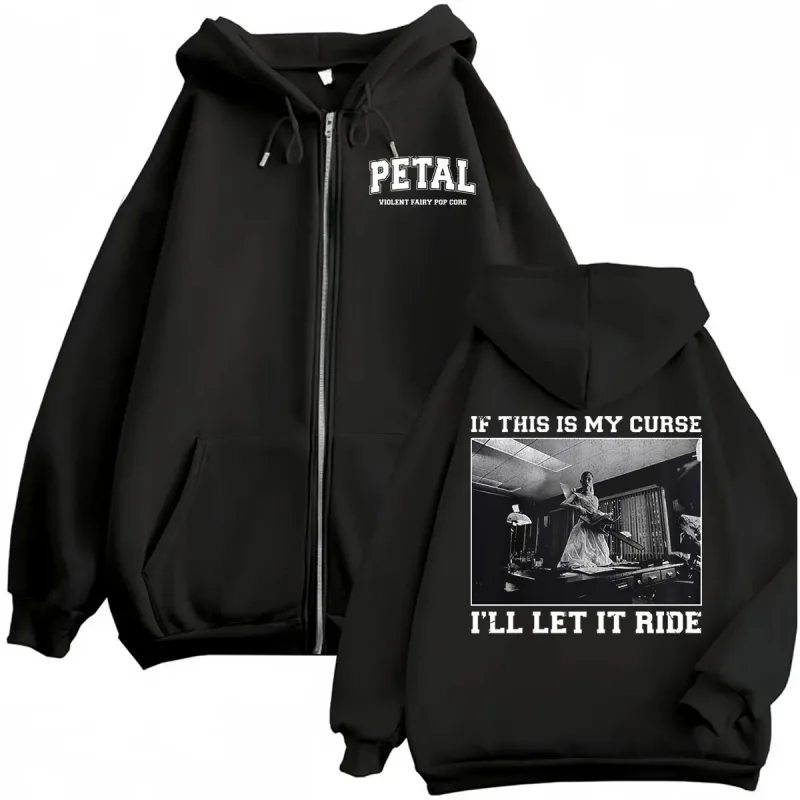 Ariana Grande Petal Core If This Is My Curse Zipper Hoodies Men Women Fashion Classic Jacket Sweatshirt Long Sleeve Zip Up Coats — image 1