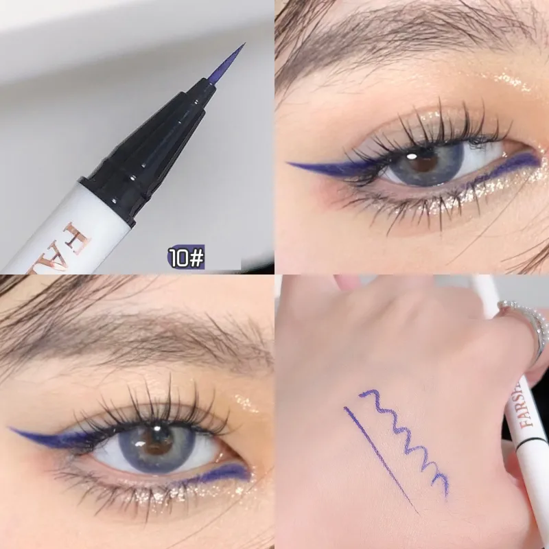 12 สีปากกาอายไลเนอร์กันน้ำ Ultra-Fine Tip Liquid Eyeliner Long-Lasting Eye Liner Quick-แห้งแต่งหน้าสีสันสำหรับคอสเพลย์ — image 17