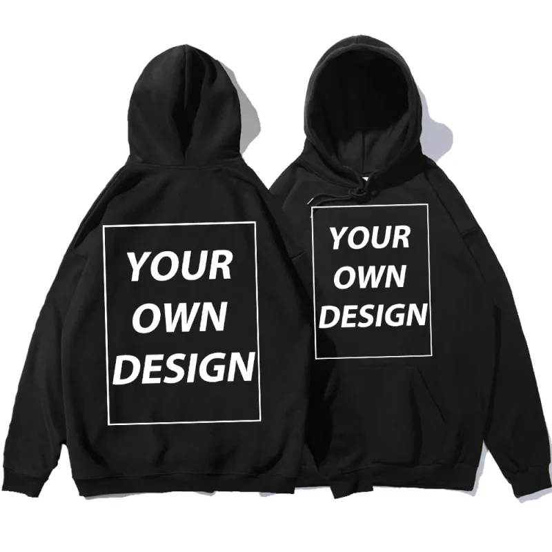 Cetakan DIY Tersuai Lelaki Wanita Hoodies Musim Gugur Musim Sejuk Kasual Pullover Klasik Pakaian Jalanan Selesa Mudah Pakaian Sukan Lembut Hangat