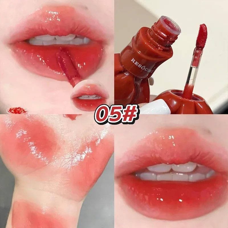 Tiub Bow Cermin Berair Tint Bibir Kelabu Manis Merah Jambu Pelembap Lip Gloss Kaca Berkilat Kalis Air Lip Glaze Bibir Montok Kosmetik — image 9