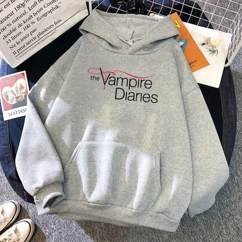 2026 New The Vampire Diaries Print Hoodie Women Men Casual Tops Autumn And Winter Sweatshirts Long Sleeve Harajuku Pullover