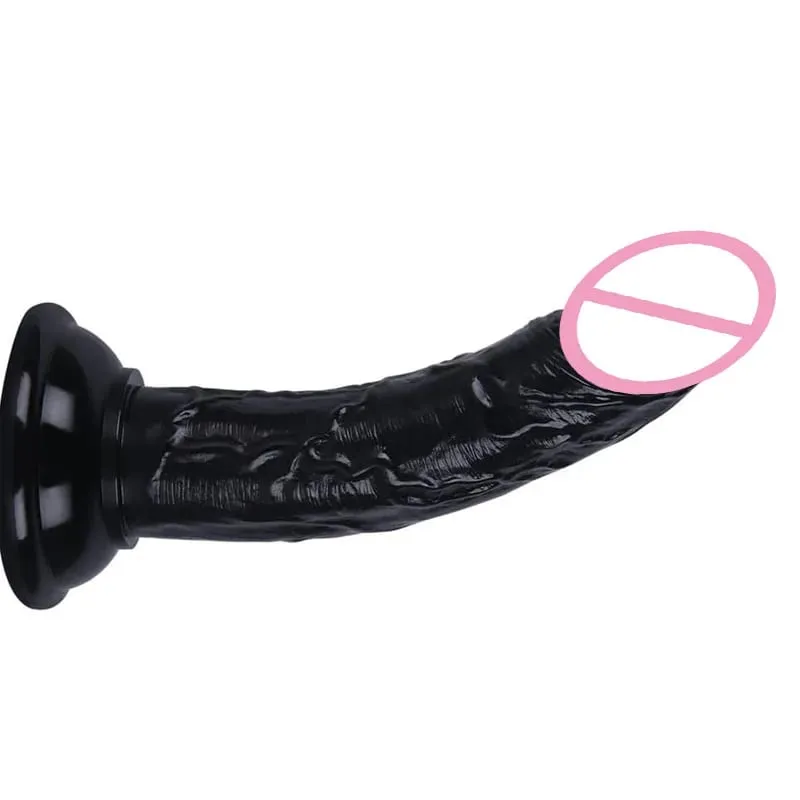 Dildo Hitam Realistis Murah 6 Ukuran Cangkir Isap Penis Penyumbat Pantat Kontol Panjang G Spot Anal Vagina Masturbasi Mainan Seks Dewasa untuk Wanita — image 4