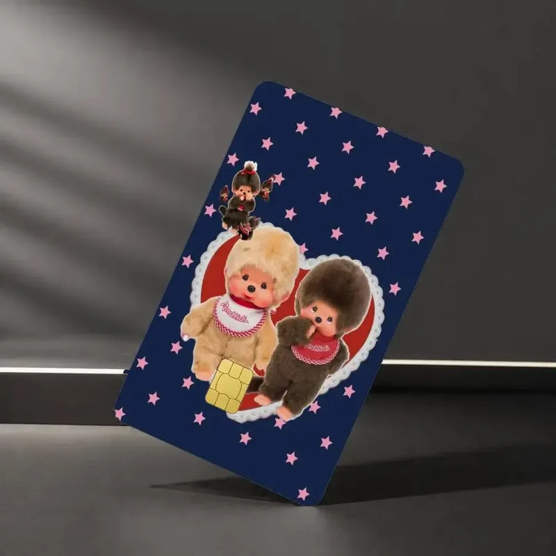 Cute M-MonchhichiS Sticker Film Tape Skin for Credit Card Debit Card Waterproof Stickers — image 13