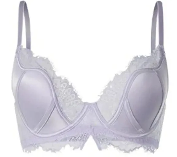 Women Non Wired French Lace Minimizer Bra Full Cup Push Up Anti Sagging Thin Soft Daily Wear Sexy Satin Lingerie S-XL — image 9