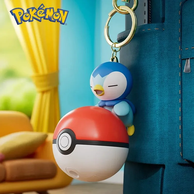 Pokemon Dễ Thương Phát Sáng Series Charm PokeBall Móc Khóa Mẫu Búp Bê Pikachu Piplup Bulbasaur Nhân Vật Hành Động Hoạt Hình Túi Phụ Kiện Quà Tặng