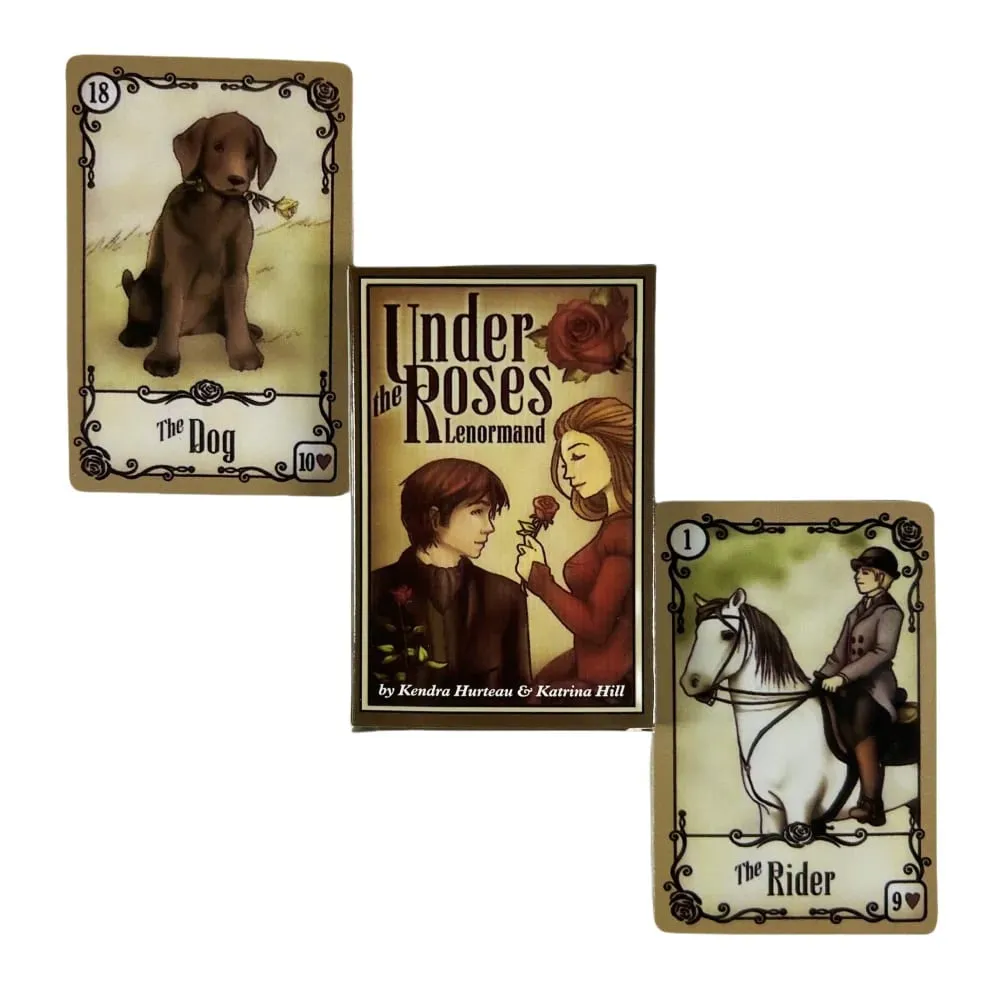 Under The Roses Lenormand Cards A 39 Oracle Cards Tarot English Divination Edition Deck Borad Games