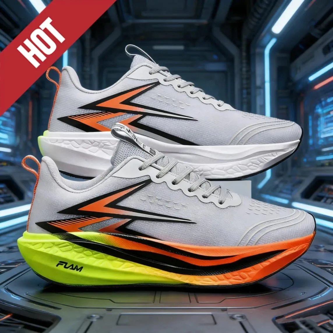 Men Women Carbon Plate Marathon Running Shoes Breathable Lightweight Non-Slip Racing Training Sports Athletic Sneakers — image 2