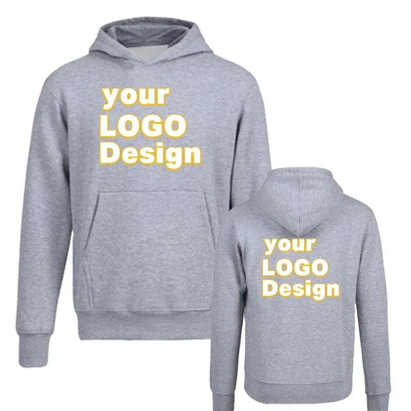 Hoodies Tersuai Teks Logo DIY Cetakan Imej Hoodie Berkualiti Tinggi Baju Baju Kasual Sukan Tersuai Hadiah Krismas Tersuai — image 2