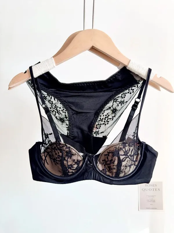 New Women Lace Bra Set Soft Underwire Thin Cup Push‑Up Comfort Intimates Lingerie Kit For Small Bust S-XL Daily Ladies Underwear