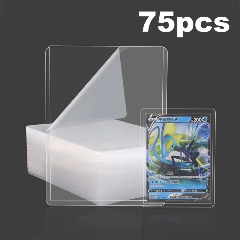 25-150 szt. Twarda karta Holdre z folią ochronną koszulki na karty osłona odporna na zarysowania pasująca do kart sportowych Yugioh Pokemon Baseball