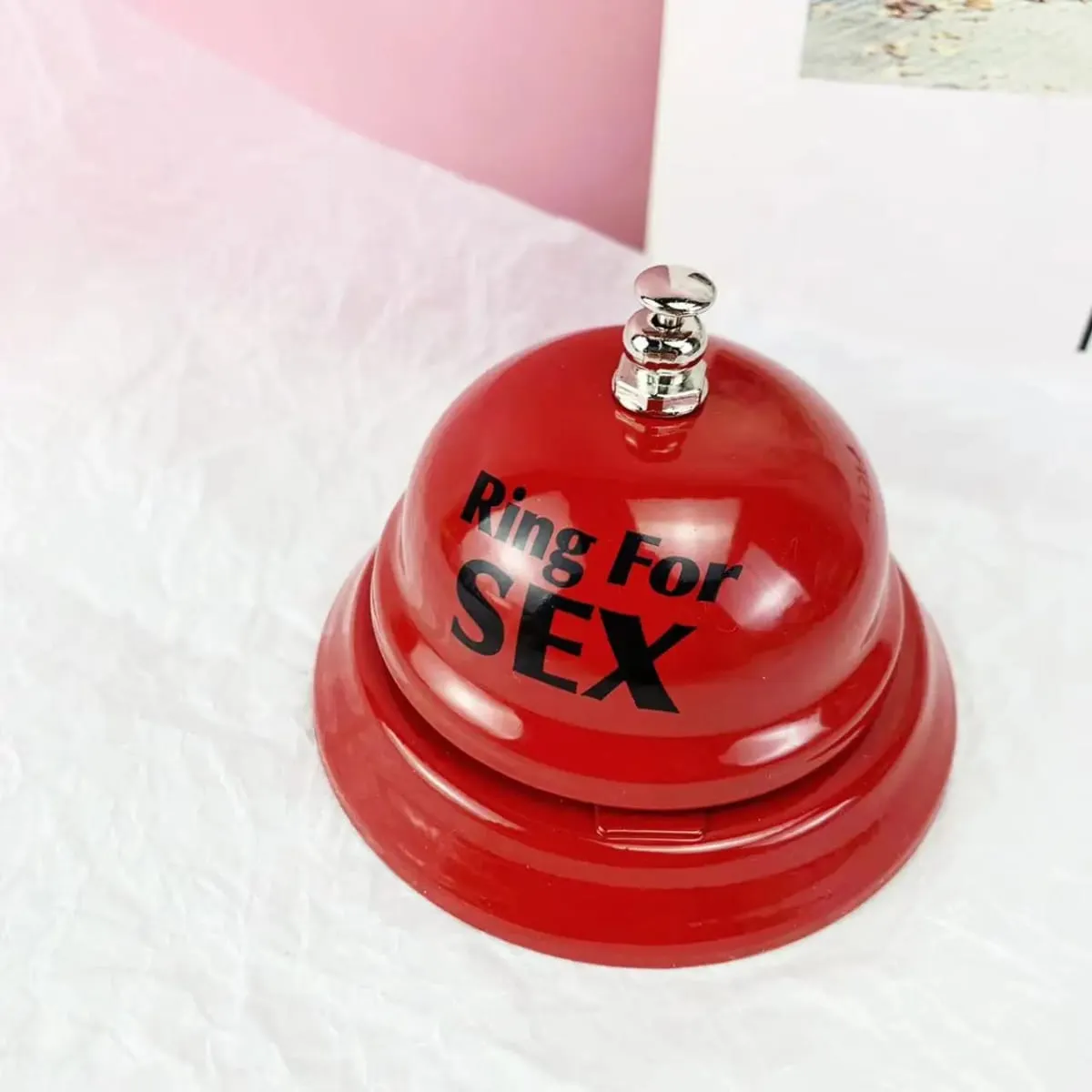 Cặp đôi tán tỉnh kim loại màu đỏ tình dục vui bảng chuông chuông tình dục vòng chuông đồ chơi trò chơi quà tặng mới lạ sáng tạo chuông đỏ — image 3