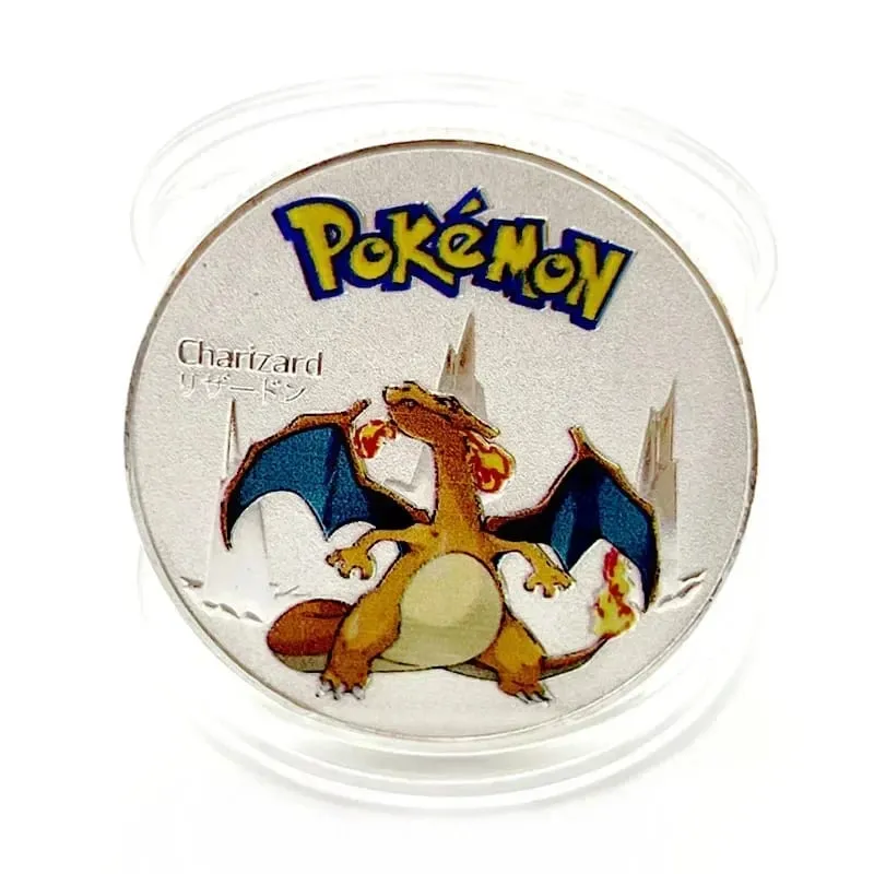 Pokemon złote monety Pikachu Anime pamiątkowa moneta Charizard złota okrągła metalowa moneta zabawki — image 14