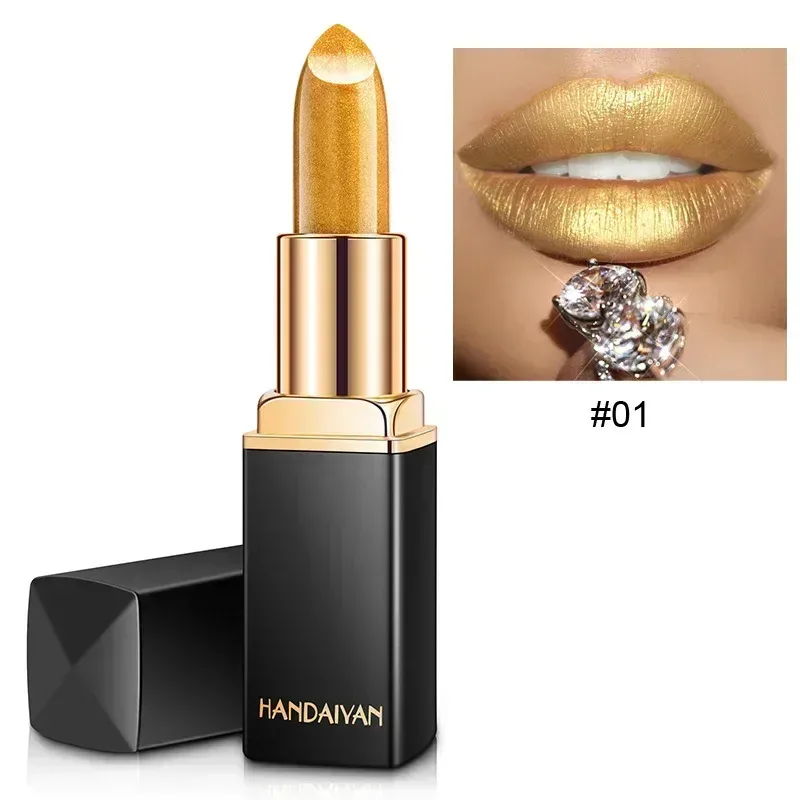 Brand Professional Lips Makeup Waterproof Shimmer Long Lasting Pigment Nude Pink Mermaid Shimmer Lipstick Luxury Makeup Cosmetic — image 14