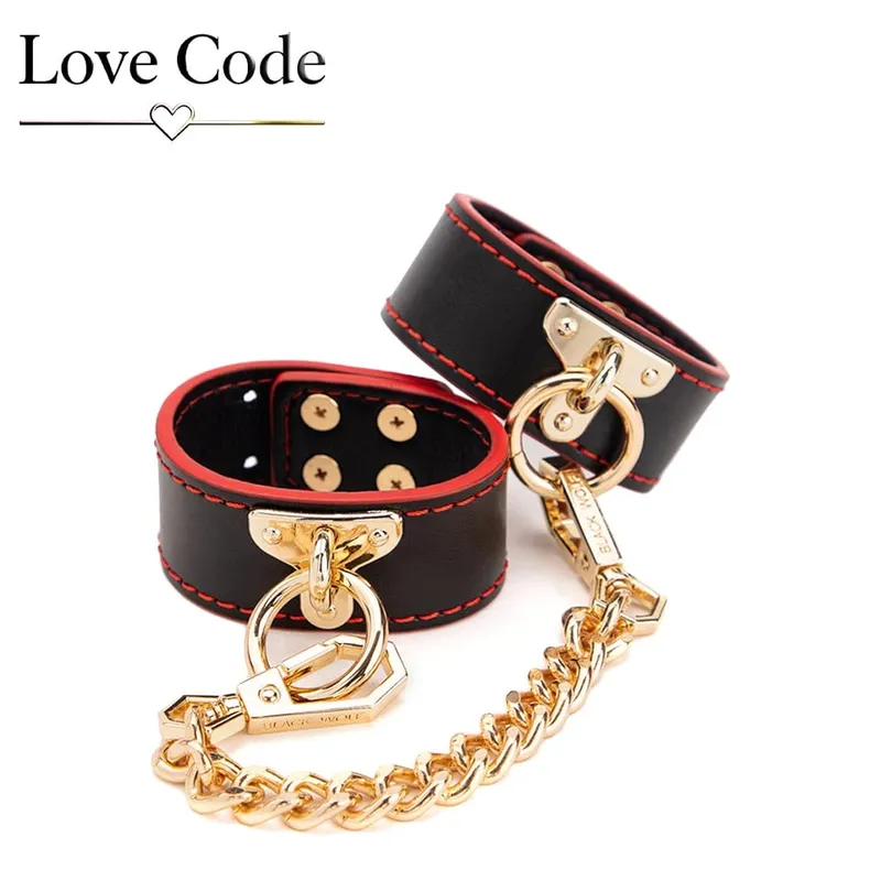 Genuine Leather BDSM Bondage Kits Sex Toys for Couples Handcuff Ankle Cuffs Collar Gag Hogtie Restraints SM Set Adult Love Games — image 11