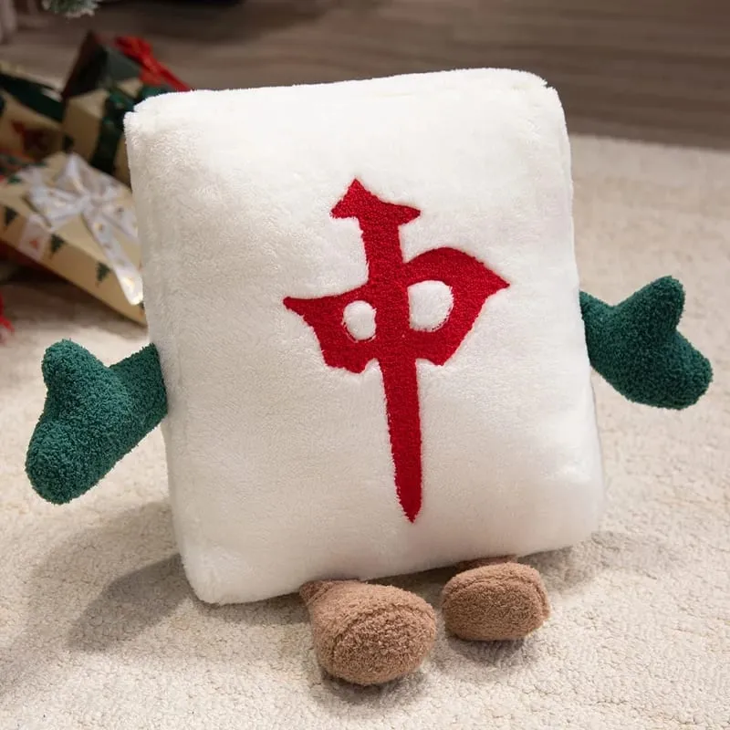 Funny China Mahjong Series Plush Toys Cozy Cotton Cartoon Throw Pillow Back Cushion Children Game Props Creative Home Decor — image 15