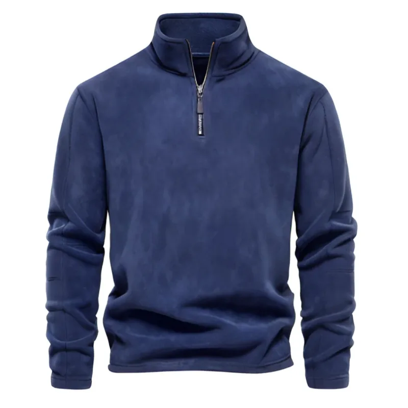 Mærkekvalitet Tykk varm fleecejakke til mænd Lynlåshalstrøje herre sweatshirt Soft Shell herrejakke — image 9