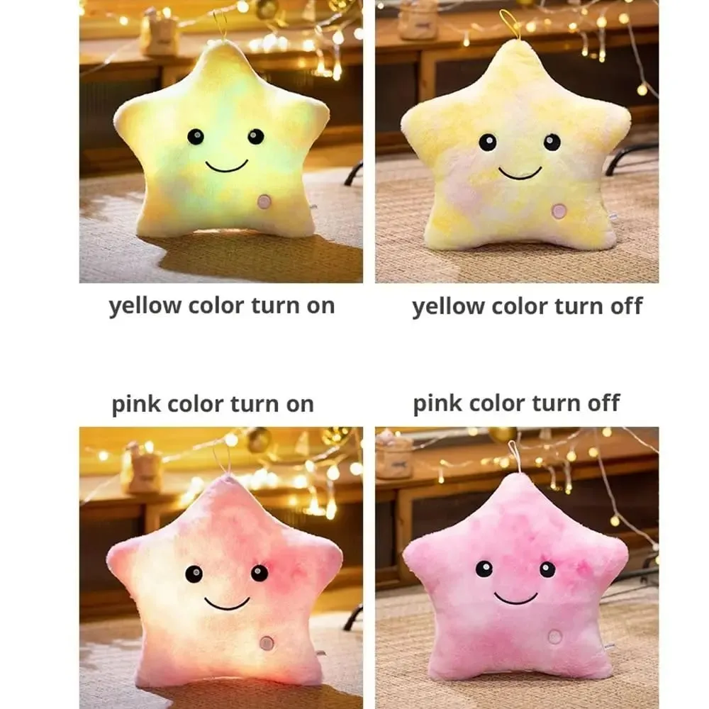 LED Electronic Star ตุ๊กตาของเล่นเด็กอ่อนของเล่นเด็ก LED Star ตุ๊กตาของเล่นตกแต่งบ้าน Star Soft Star หมอน