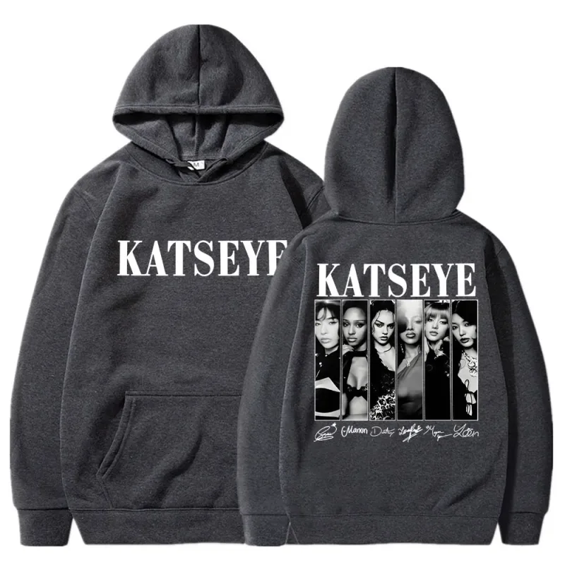 限定 Kpop Katseye プリントパーカーヴィンテージトレンディ男性女性 Y2k パーカートレーナーフリース特大トラックスーツストリートファンギフト — image 17