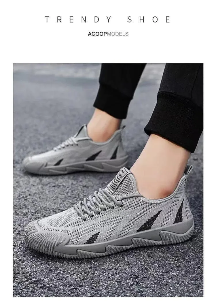 Men Casual Sneakers Breathable Leisure Sports Air Mesh Shoes Versatile Running Soft Sole Men's Trendy Shoes Flat Male Sneakers — image 9
