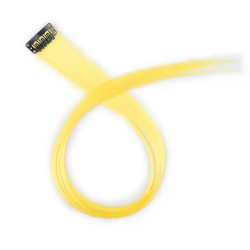 45cm Straight Clip‑on Synthetic Hair Pieces One‑Piece Bright Color Hair Extension Clips DIY Cosplay Hair Accessories — image 15