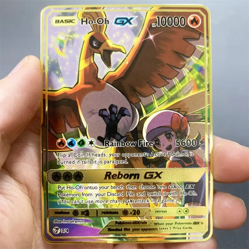 Kartu Pokemon Logam Inggris DIY Arceus Mewtwo Charizard Pikachu Besi Mengkilap Pokémon GX Vmax EX Hadiah Mainan Kartu Koleksi Anak-anak Permainan — image 14